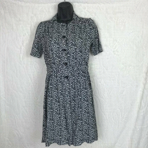 Giada Black And White  Half Button Down Dress Size 38
